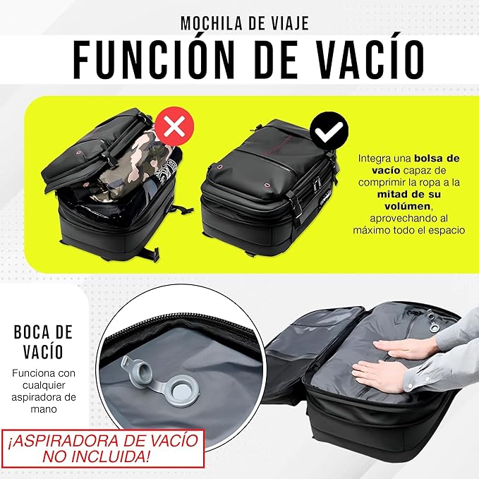 Easybag™ Mochila Viaje con sistema de Vacio