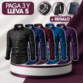 Eleganz™ Combo de 5 Camisas de Manga Larga + 3 Regalos
