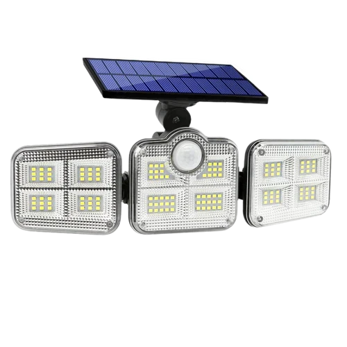 Reflector Led Solar Con 3 Cabezales 800W