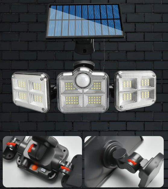 Reflector Led Solar Con 3 Cabezales 800W