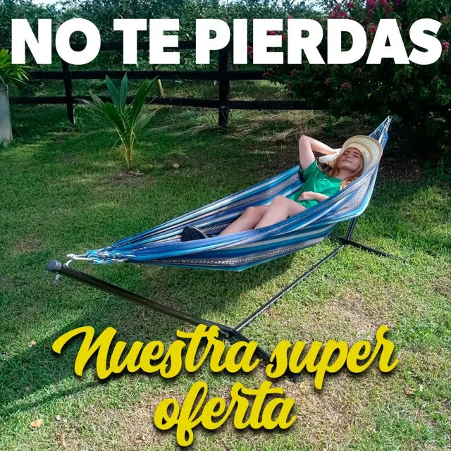 RelaxMax™ – Hamaca Portátil con Soporte de Acero y Ultra Confort